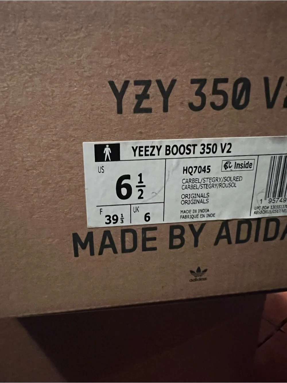 Yeezy Boost 350 V2 Grey & Orange Knit Sneakers